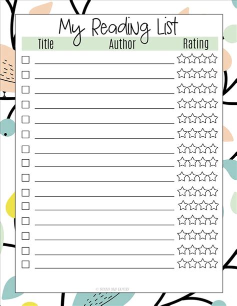 List: Reading list .